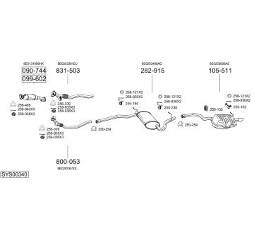 Výfukový systém BOSAL SYS00340