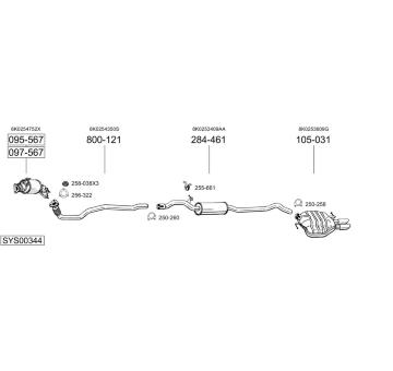 Výfukový systém BOSAL SYS00344