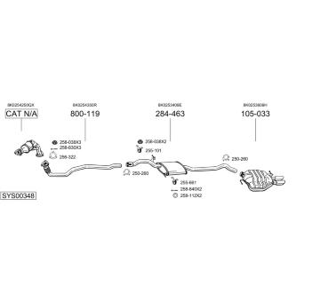 Výfukový systém BOSAL SYS00348