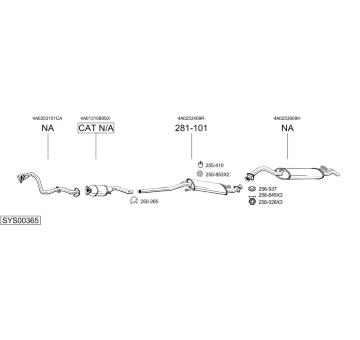 Výfukový systém BOSAL SYS00365