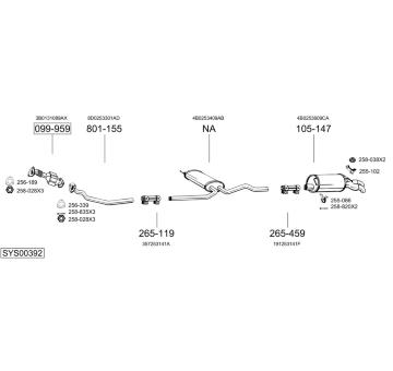 Výfukový systém BOSAL SYS00392