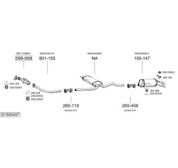 Výfukový systém BOSAL SYS00407
