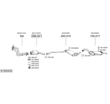 Výfukový systém BOSAL SYS00429