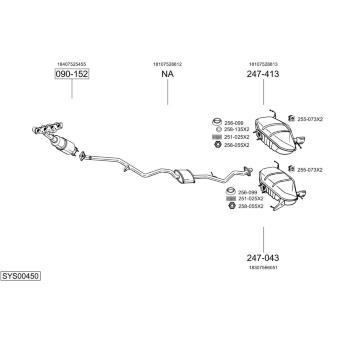 Výfukový systém BOSAL SYS00450