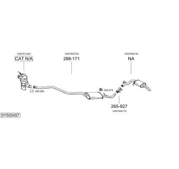 Výfukový systém BOSAL SYS00457