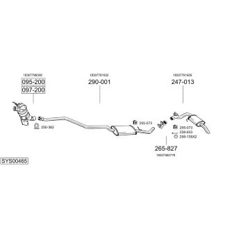 Výfukový systém BOSAL SYS00465