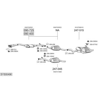 Výfukový systém BOSAL SYS00498
