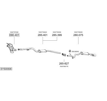 Výfukový systém BOSAL SYS00506