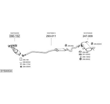 Výfukový systém BOSAL SYS00534