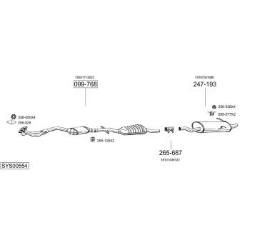 Výfukový systém BOSAL SYS00554