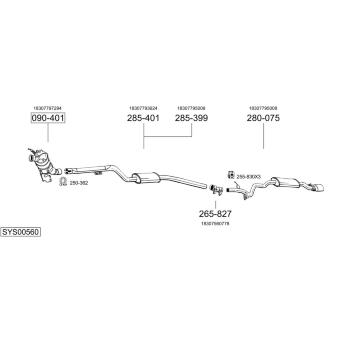 Výfukový systém BOSAL SYS00560