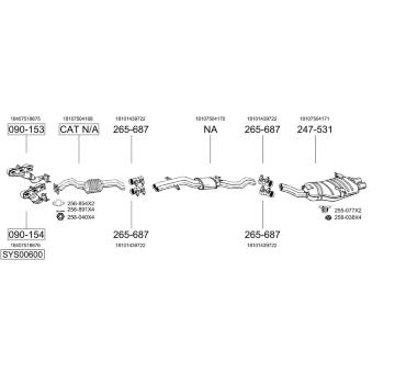 Výfukový systém BOSAL SYS00600