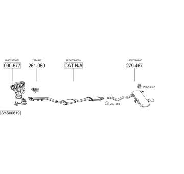 Výfukový systém BOSAL SYS00619