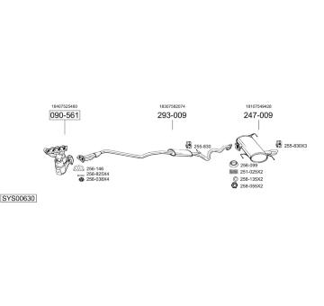 Výfukový systém BOSAL SYS00630