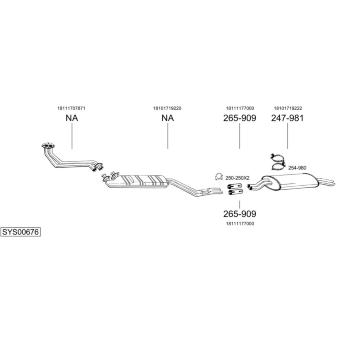Výfukový systém BOSAL SYS00676