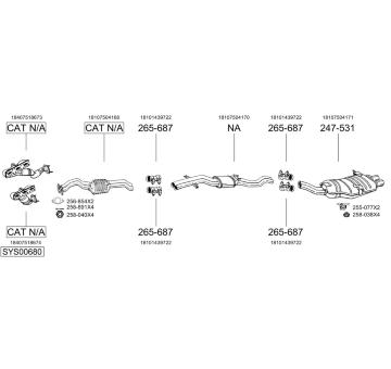 Výfukový systém BOSAL SYS00680