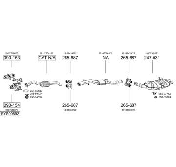 Výfukový systém BOSAL SYS00692