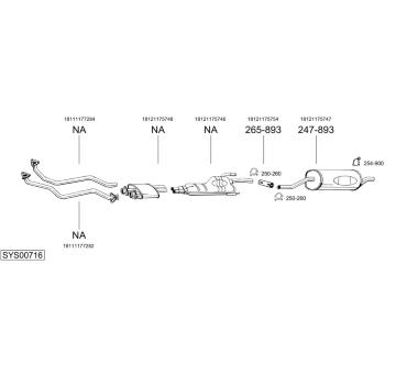 Výfukový systém BOSAL SYS00716