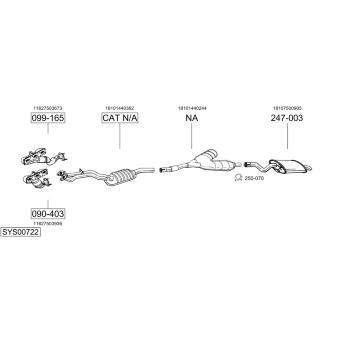Výfukový systém BOSAL SYS00722