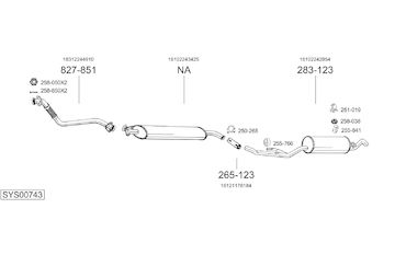 Výfukový systém BOSAL SYS00743