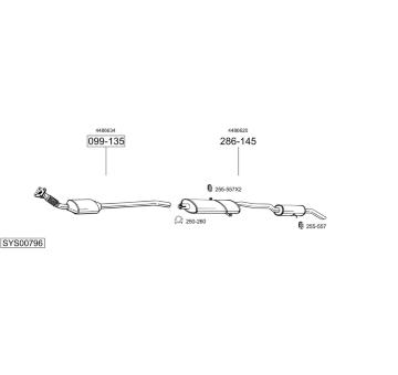 Výfukový systém BOSAL SYS00796