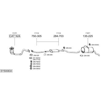 Výfukový systém BOSAL SYS00834