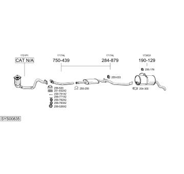 Výfukový systém BOSAL SYS00835