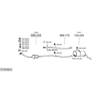 Výfukový systém BOSAL SYS00843