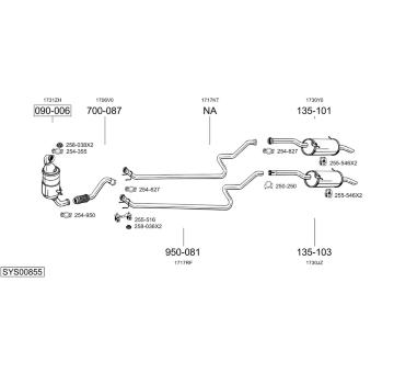 Výfukový systém BOSAL SYS00855