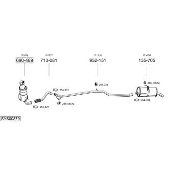 Výfukový systém BOSAL SYS00879