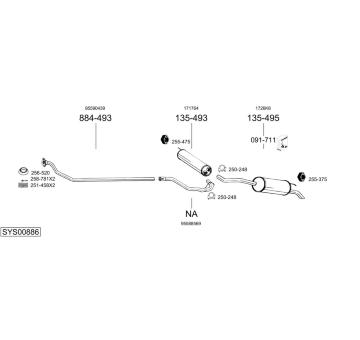 Výfukový systém BOSAL SYS00886