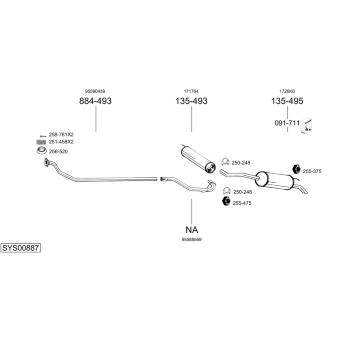 Výfukový systém BOSAL SYS00887