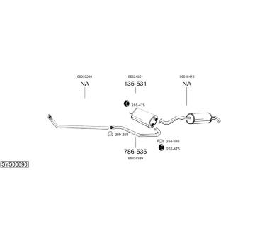 Výfukový systém BOSAL SYS00890