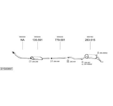 Výfukový systém BOSAL SYS00897