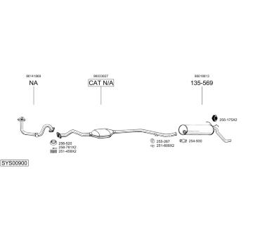 Výfukový systém BOSAL SYS00900