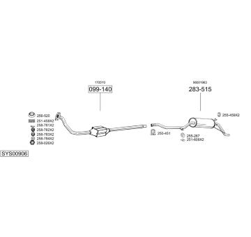 Výfukový systém BOSAL SYS00906