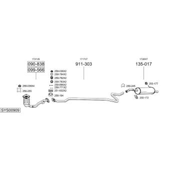 Výfukový systém BOSAL SYS00909