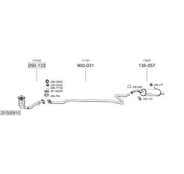Výfukový systém BOSAL SYS00910