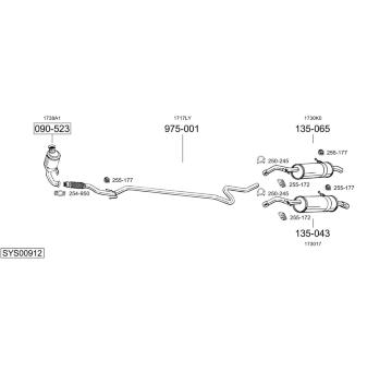 Výfukový systém BOSAL SYS00912