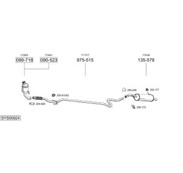 Výfukový systém BOSAL SYS00924