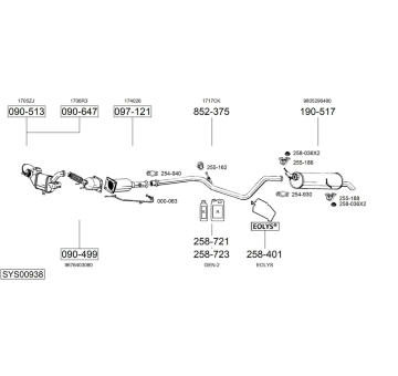 Výfukový systém BOSAL SYS00938