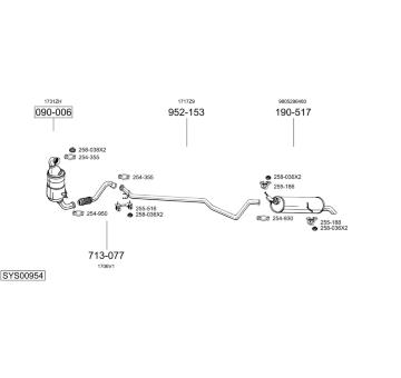 Výfukový systém BOSAL SYS00954