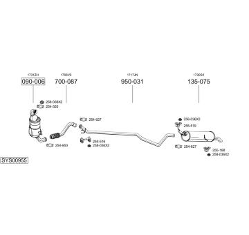 Výfukový systém BOSAL SYS00955