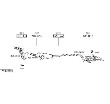 Výfukový systém BOSAL SYS00995