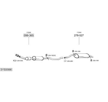 Výfukový systém BOSAL SYS00998