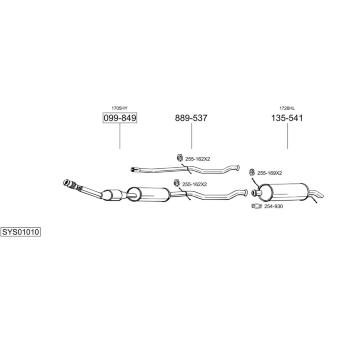 Výfukový systém BOSAL SYS01010