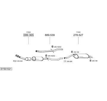 Výfukový systém BOSAL SYS01021