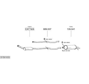 Výfukový systém BOSAL SYS01033