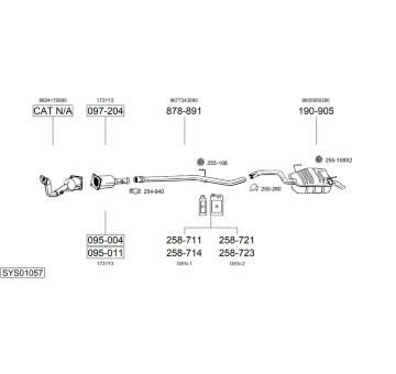 Výfukový systém BOSAL SYS01057