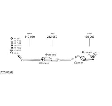 Výfukový systém BOSAL SYS01099